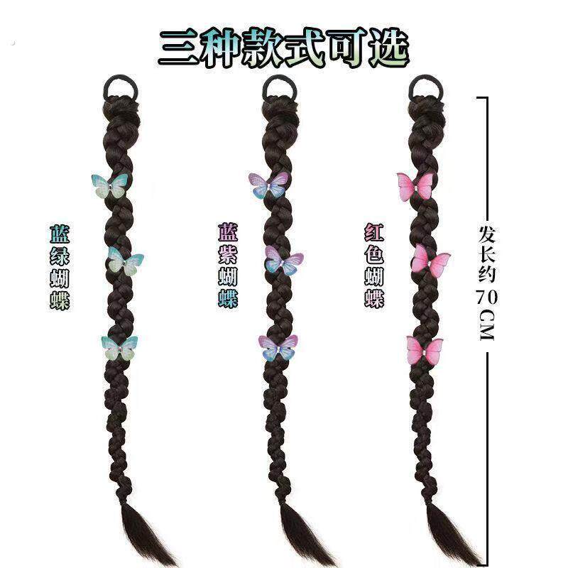 假发辫子女拳击扭扭辫古典仿真发温婉气质旗袍造型新中式马尾假发