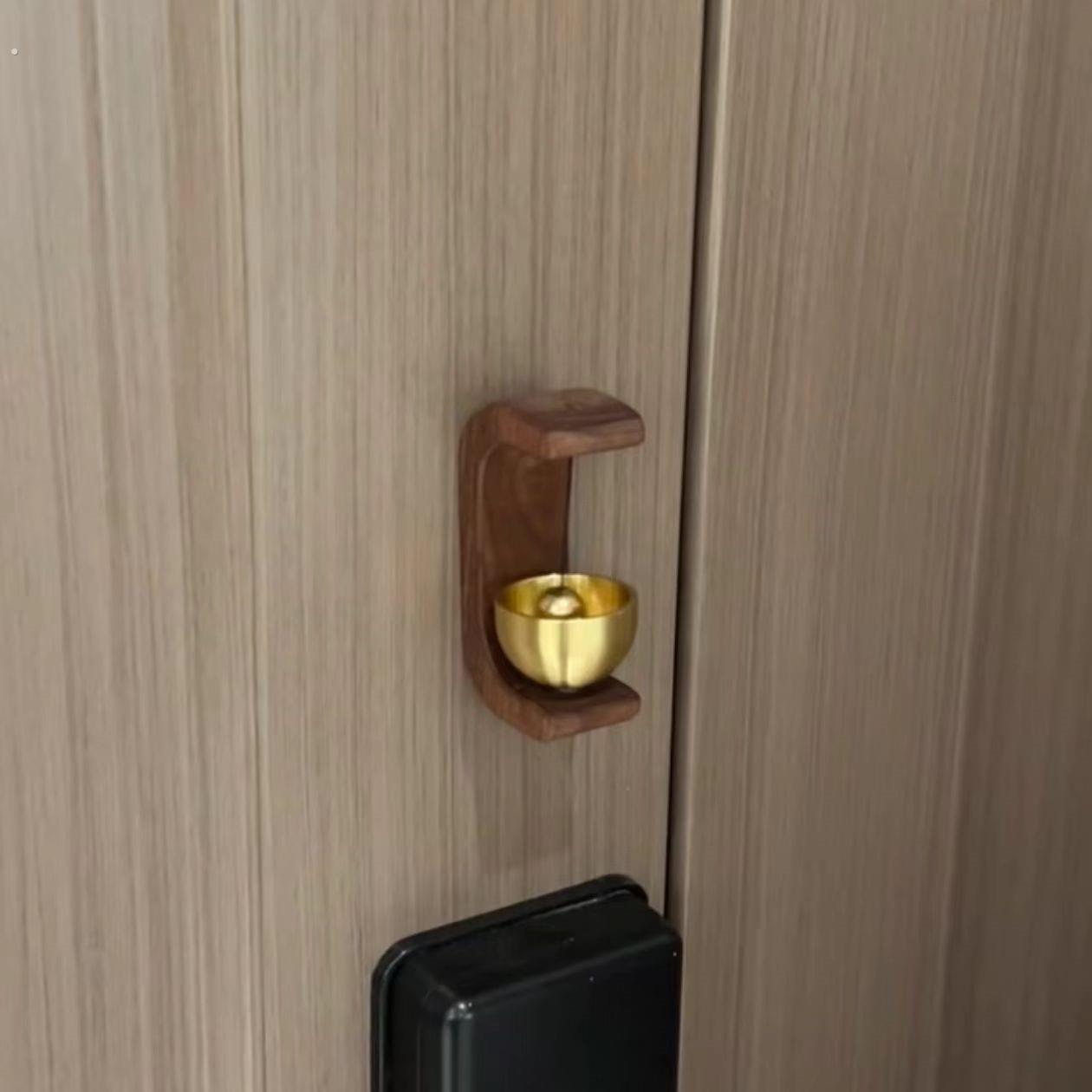 入户门磁吸门铃创意轻奢木质铃铛商场店铺进门提醒风铃新中式装饰