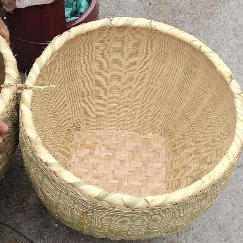 竹编竹萝筐手工竹编大号箩筐竹编织品淘米箩篼粮食竹筐收纳篓