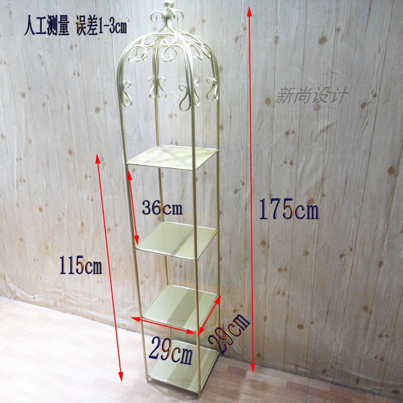 服装店鞋包店橱窗展示架落地多层置物架金色鸟笼高跟鞋架包包货架