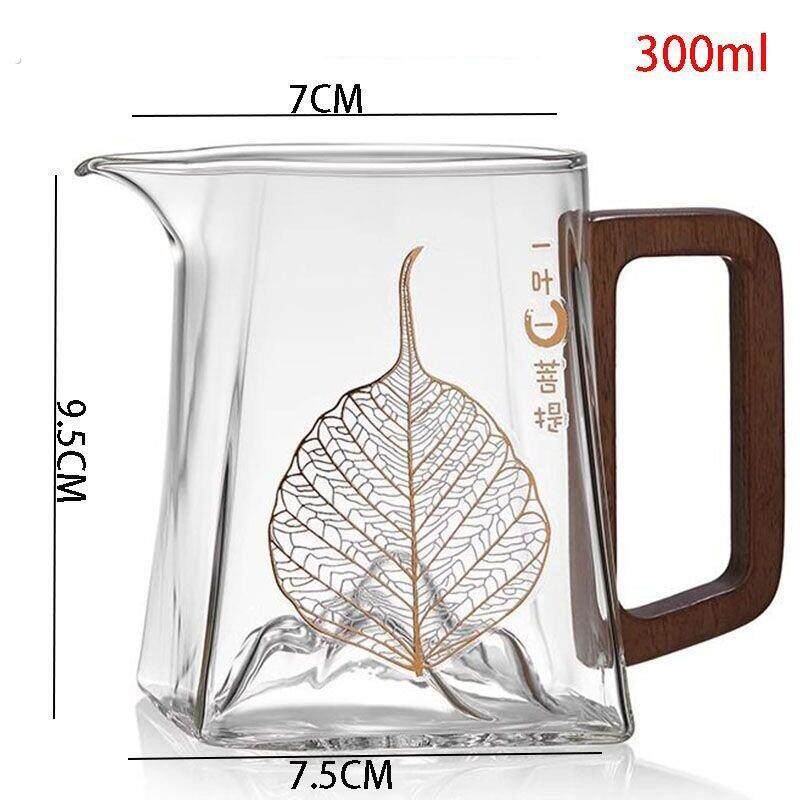 公道杯茶海侧把式高档轻奢加厚家用耐高温玻璃茶具泡茶分茶器茶杯