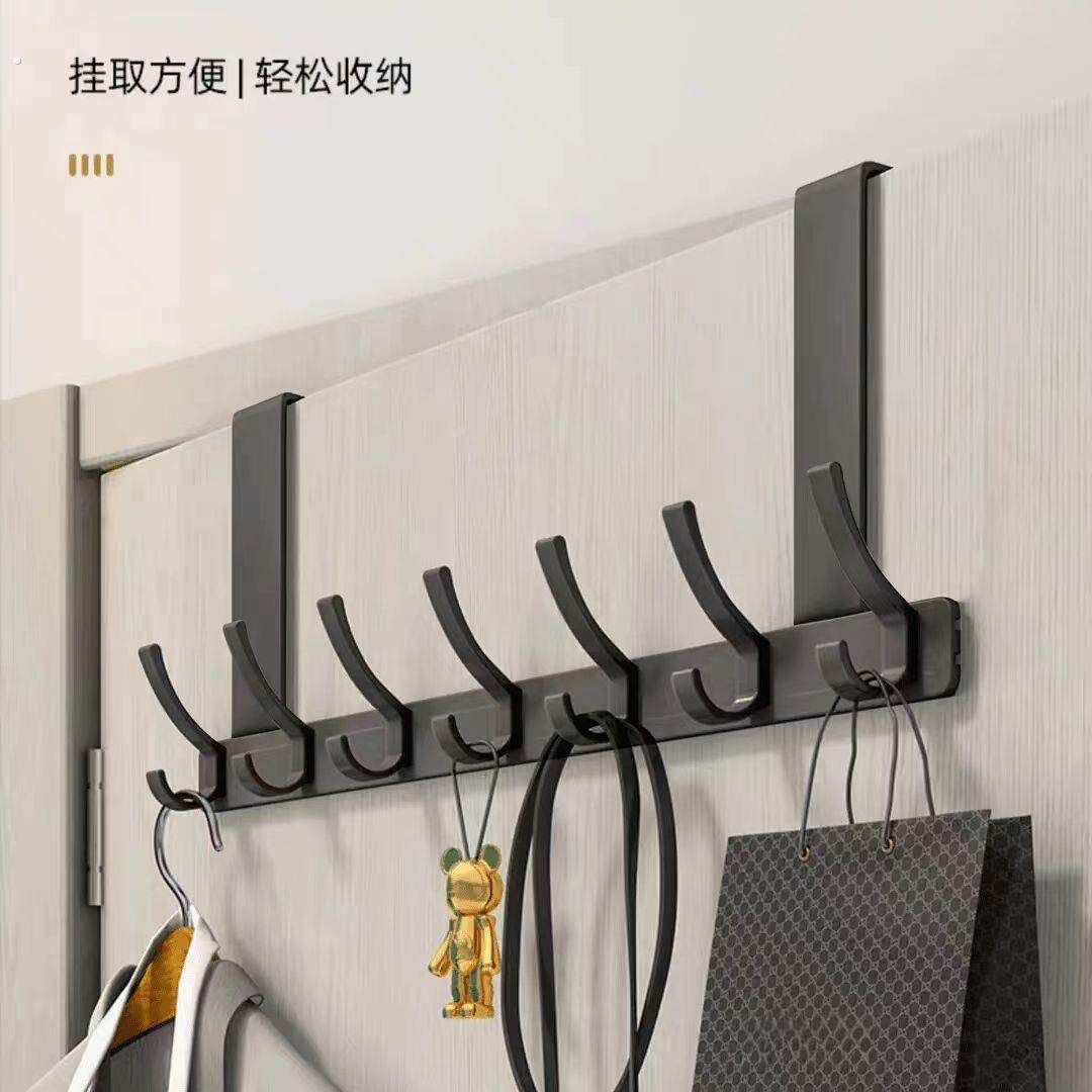 免打孔门后挂钩挂衣钩衣架卧室门挂架壁挂墙上门上衣服置物架