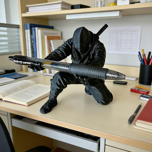 3D打印忍者黑武士笔架手办