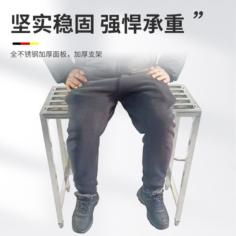 加厚不锈钢置物架一层方管镂空架子空调外机鱼缸花盆收纳架承重强