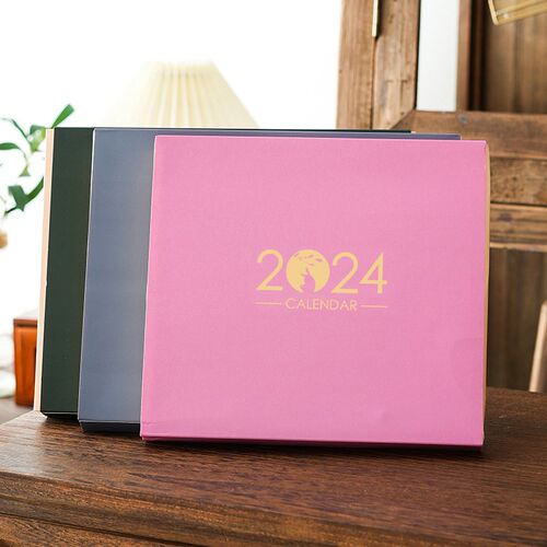 2026年仿皮PU紧台历定制马年企业台历设计定做公司日历年历创意商