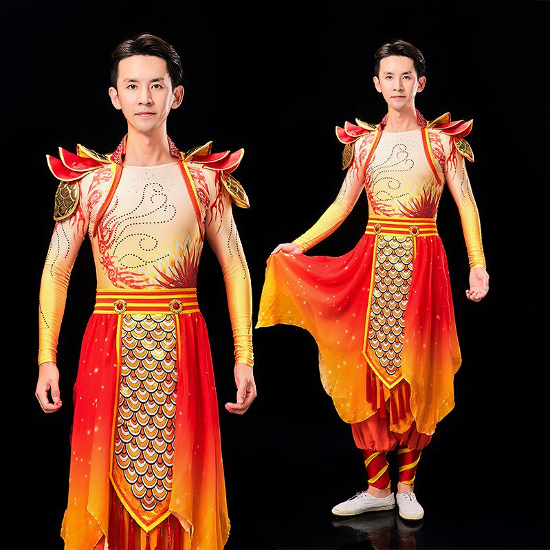 打鼓服演出服水鼓腰鼓服装男女锣鼓秧歌服开场舞成人中国风舞龙服