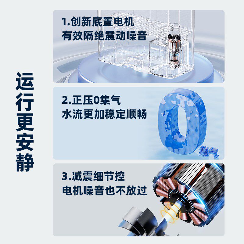 乌龟鱼缸小型外置壁挂式过滤器制增氧一体机低水位净水循环三合一