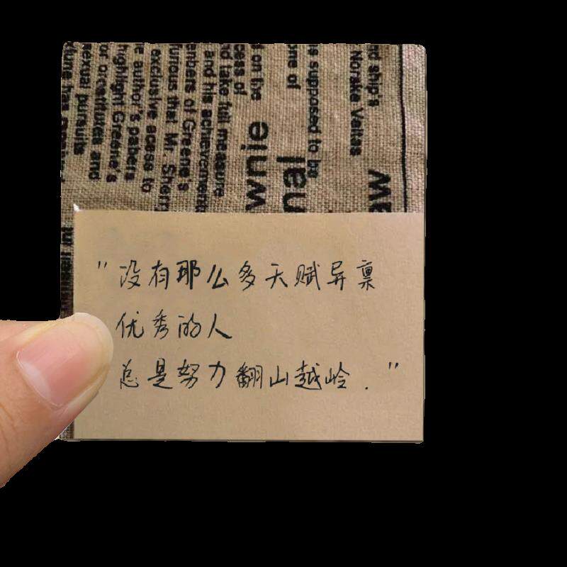 50张复古励志文字便利贴学习小纸条治愈素材手账DIY带胶防水贴纸