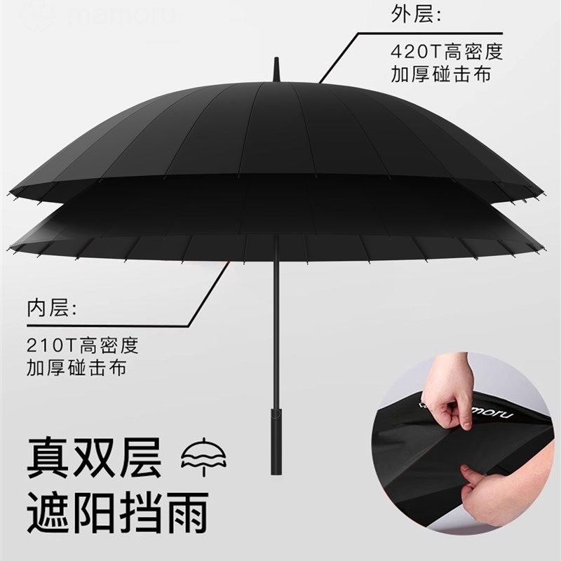 72骨超大号自动雨伞双人长柄伞加大加固加厚抗风结实防暴雨专用伞