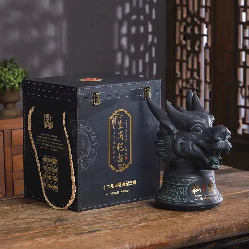 景德镇陶瓷酒瓶5斤装仿古十二生肖兽首复古空酒壶创意高档白酒坛