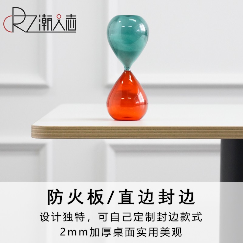 轻奢餐桌家用吃饭桌子商用咖啡厅奶茶店餐厅靠墙卡座防火板长方桌