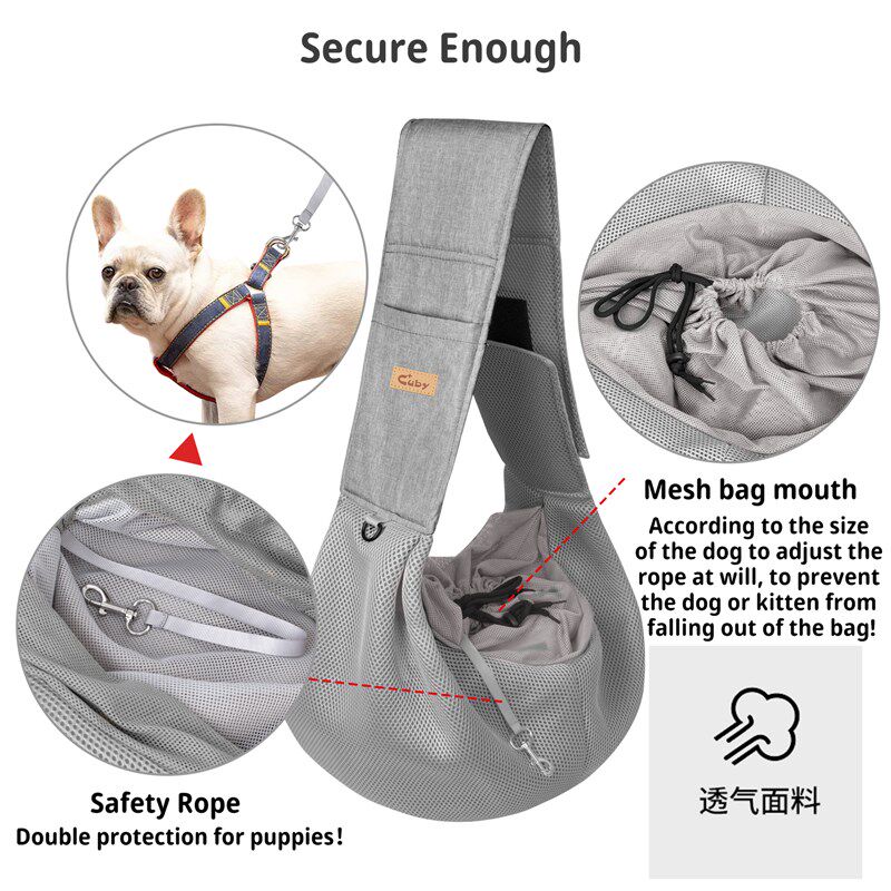 猫包狗包外出便携斜挎猫袋外出泰迪小体宠物背袋网面透气小狗背包