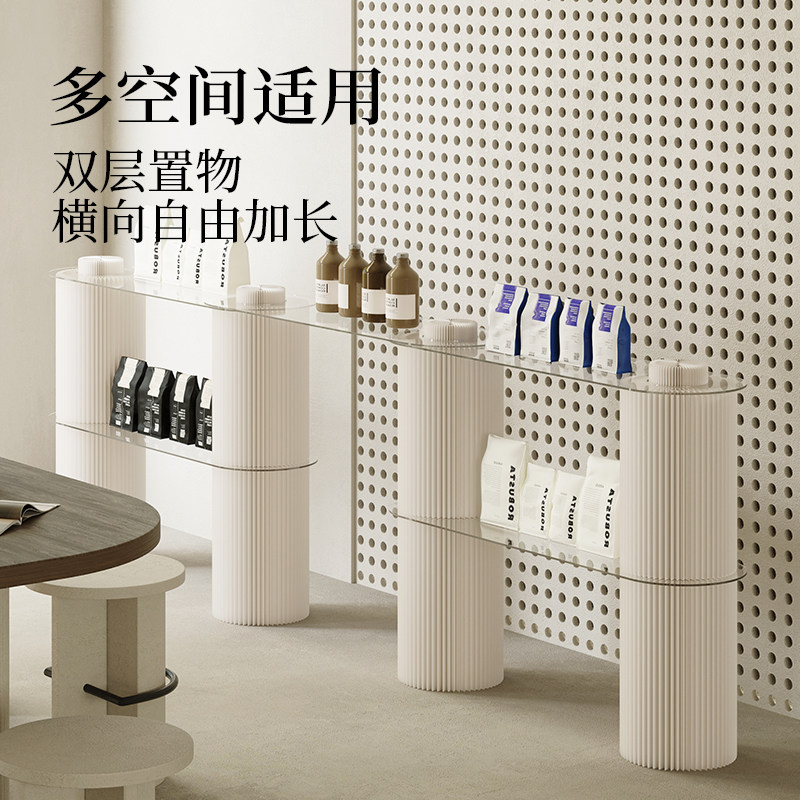 十八纸展示架置物架商用展会玻璃展示柜商场橱窗产品陈列柜储物架