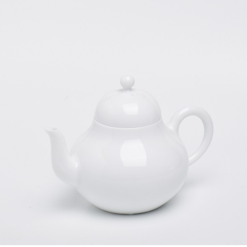大鱼 景德镇甜白釉思亭壶 白瓷梨形壶 泡茶壶 中式功夫茶具大小号
