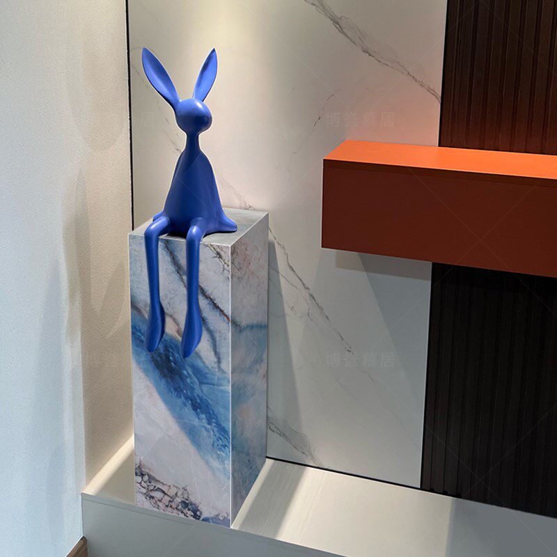 大理奢石摆件底座客厅玄关增高摆台立柱橱窗展示展览台岩板花架