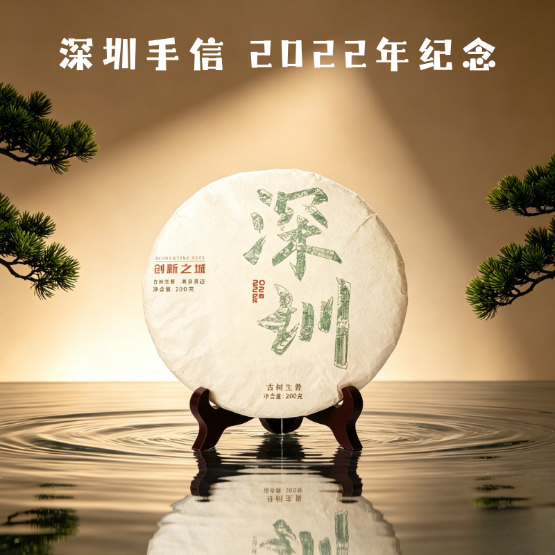 城市手信2022景迈普洱生茶饼200g