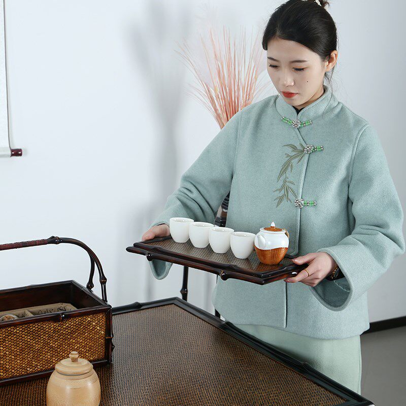 竹柒阁手工竹编筇竹夏梦手提茶箱食盒户外茶篮茶具收纳包茶盒提篮
