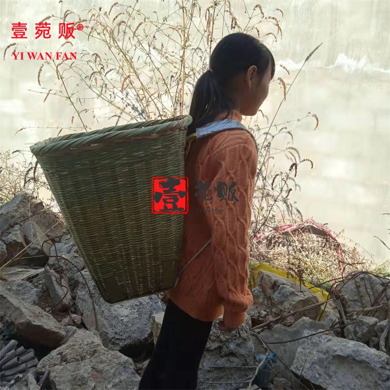 贵州竹编背篓成人买菜背箩大号竹背篼背筐采摘玉米收纳筐竹筐家用