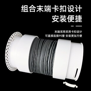 新风系统新风出风口极简圆形预埋新风风口内嵌式新风出风口装饰盖