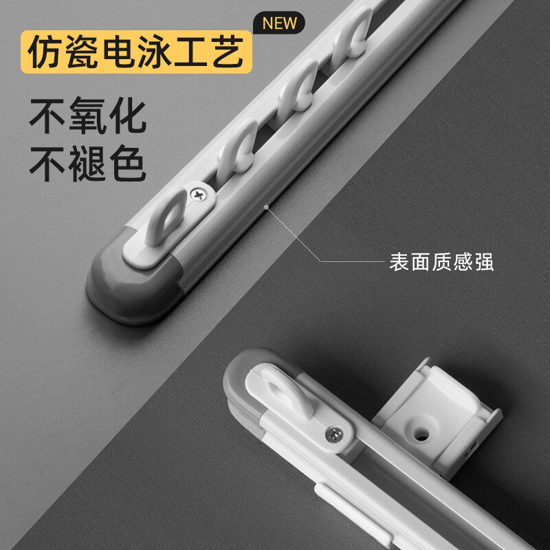 新品伸缩窗帘轨道顶装单轨静音滑轨导轨道轨铝合金直轨窗帘杆滑轮