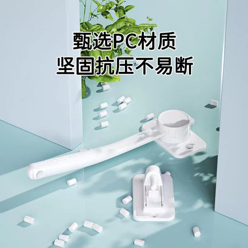门缝固定器阻门门扣防风关门猫宠物门锁房门通风限位锁防开门卡扣