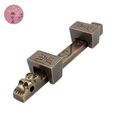 中式实木大门门闩仿古门栓大门插销门栓锁纯铜老式门栓户外花园锁