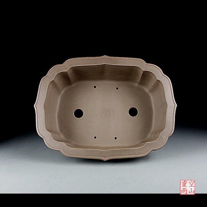 宜兴紫砂花盆 全手工仿古 剑木瓜形盆景盆 室内盆栽花卉