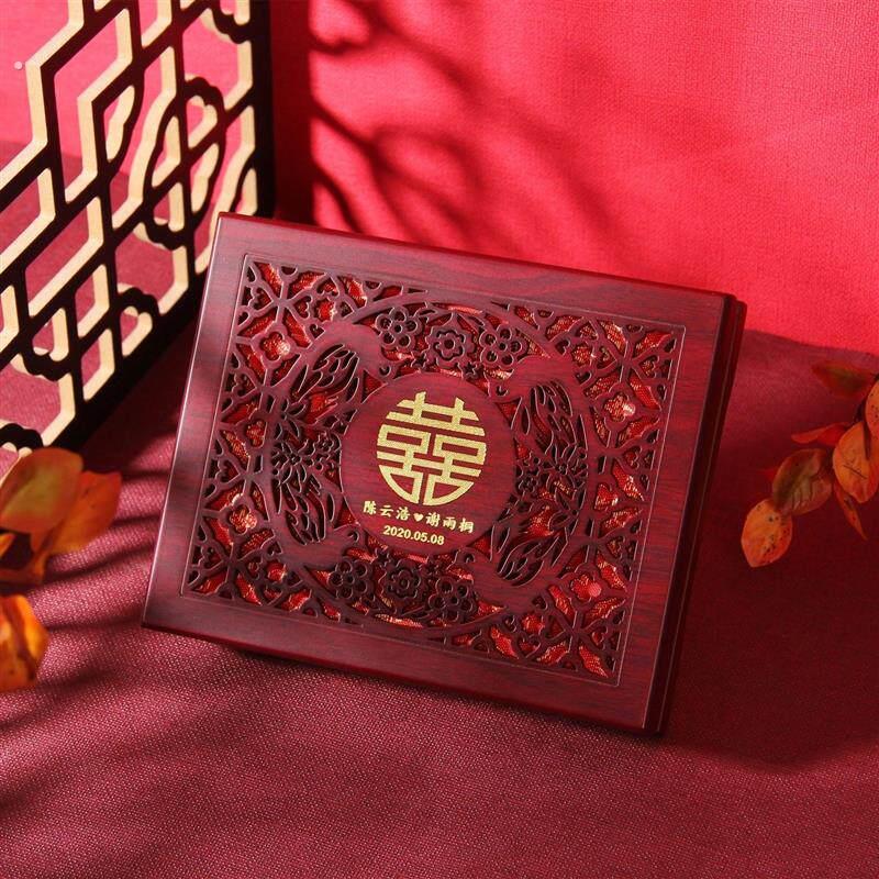 结婚证盒子拍照收纳证件刻字纪念送新娘礼物结婚本登记照相框厂家
