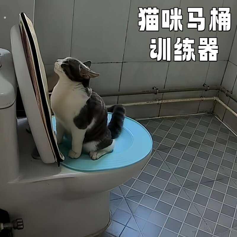 猫咪马桶训练器上厕所蹲厕训练神器可拆卸坐便猫砂盆防外溅猫砂盘