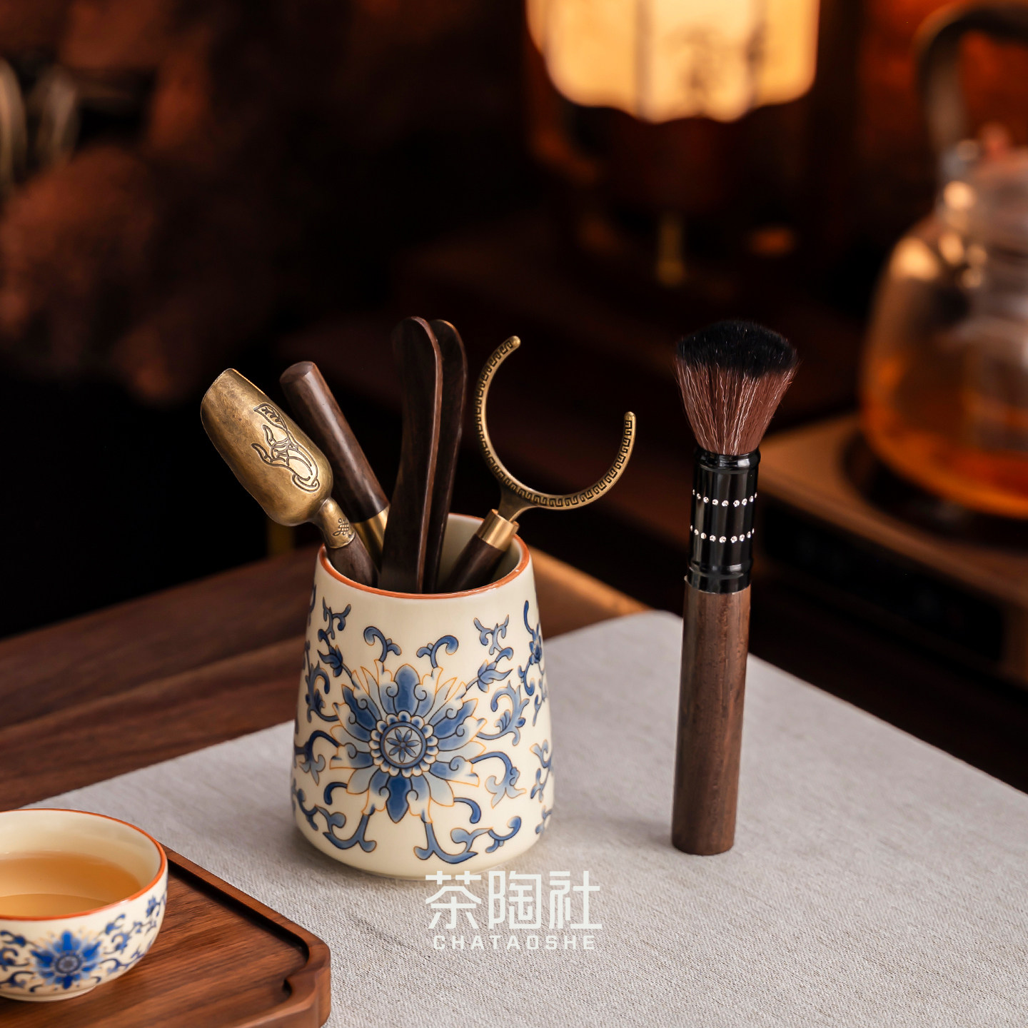 汝窑陶瓷茶道六君子功夫茶具用品图片