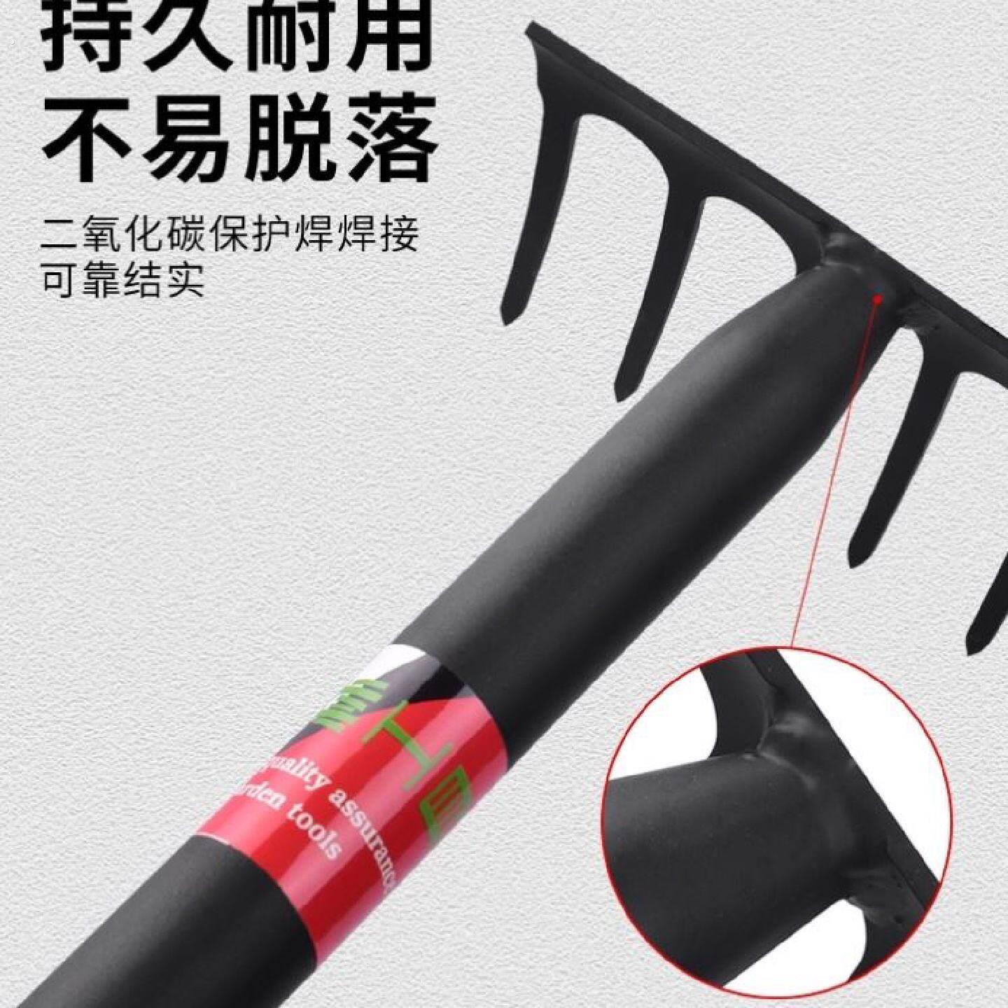 速发锰钢园艺小耙子赶海神器搂草耙子铁钉耙园林翻土除草扒子农用