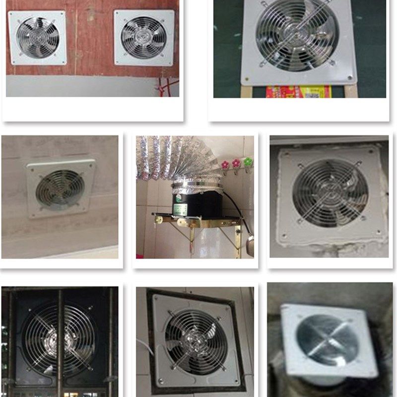 电动车三轮车金属抽油烟机排风扇48V60V12伏24V烧烤摆摊排烟风机