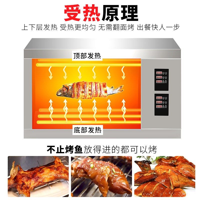 电烤鱼箱商用大型无烟全自动室内多功能餐厅智能电烤鱼机烧烤炉箱