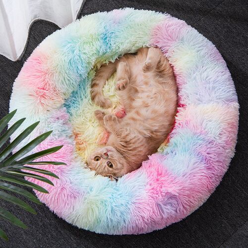 狗窝猫窝冬天保暖垫子四季通用博美睡垫猫咪睡觉毛绒柔软垫宠物床