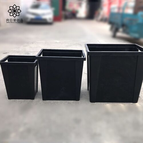法式鲜花桶长方形特大号塑料养花桶醒花桶防摔收花店插花展示花桶
