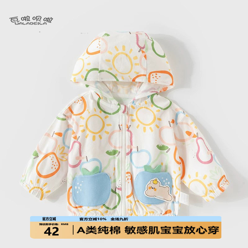 女童春款外套2026新款洋气宝宝防晒衣夏季薄款棉绒防晒服小童外套图片