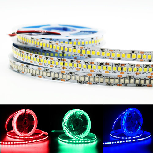 led软灯带12V/24V裸板不防水240灯自粘高低压超亮软灯带家装展柜