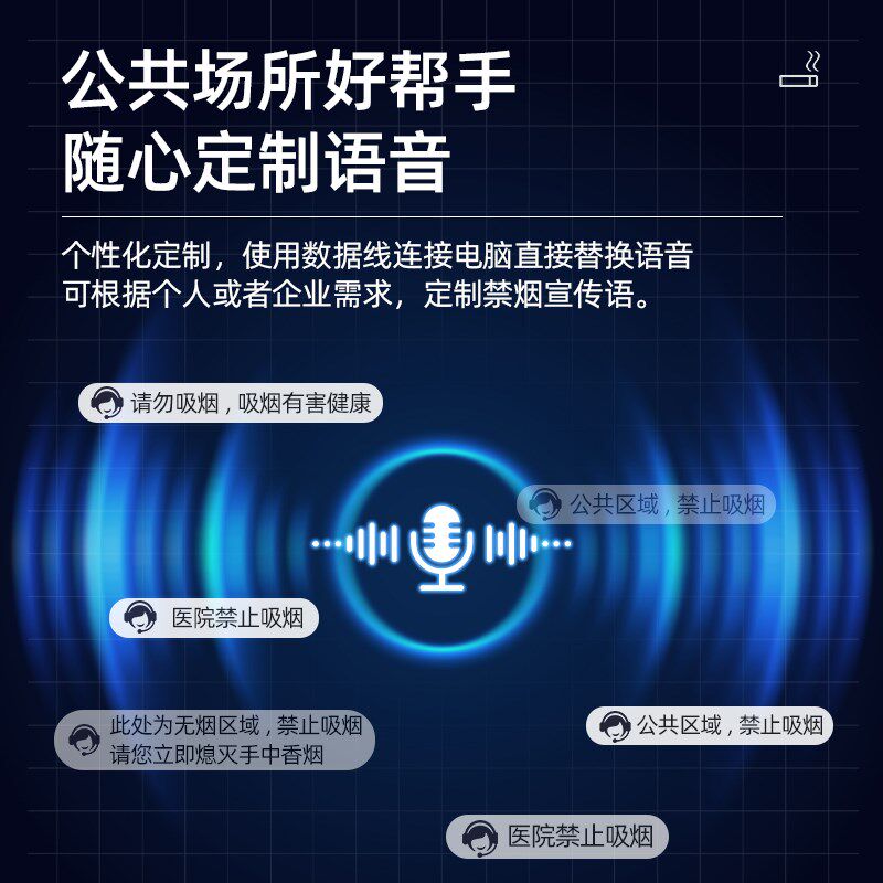 禁止吸烟报警器智能烟控卫士卫生间电梯间高灵敏烟感应烟雾警报器