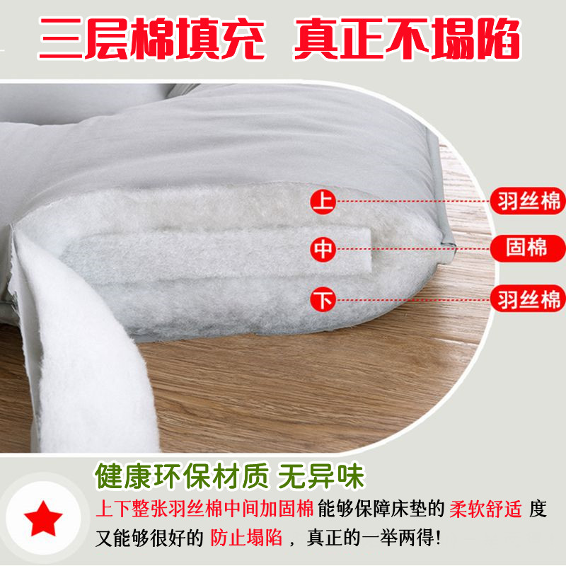 日式地铺加厚保暖防滑榻榻米床垫可折叠双人睡垫1.5m床褥子1.8米