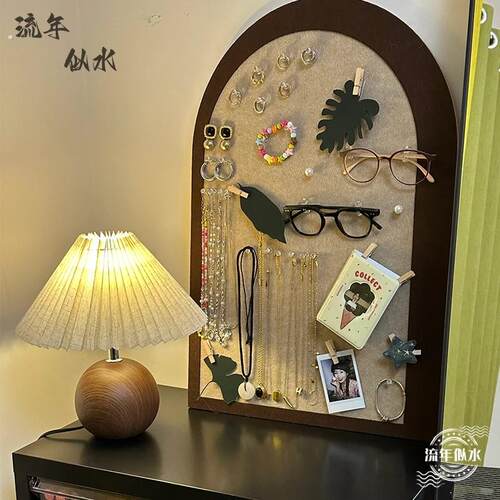 饰品收纳层架蝴蝶毛毡墙贴首饰置物陈列展示覆古明信片项炼戒指耳