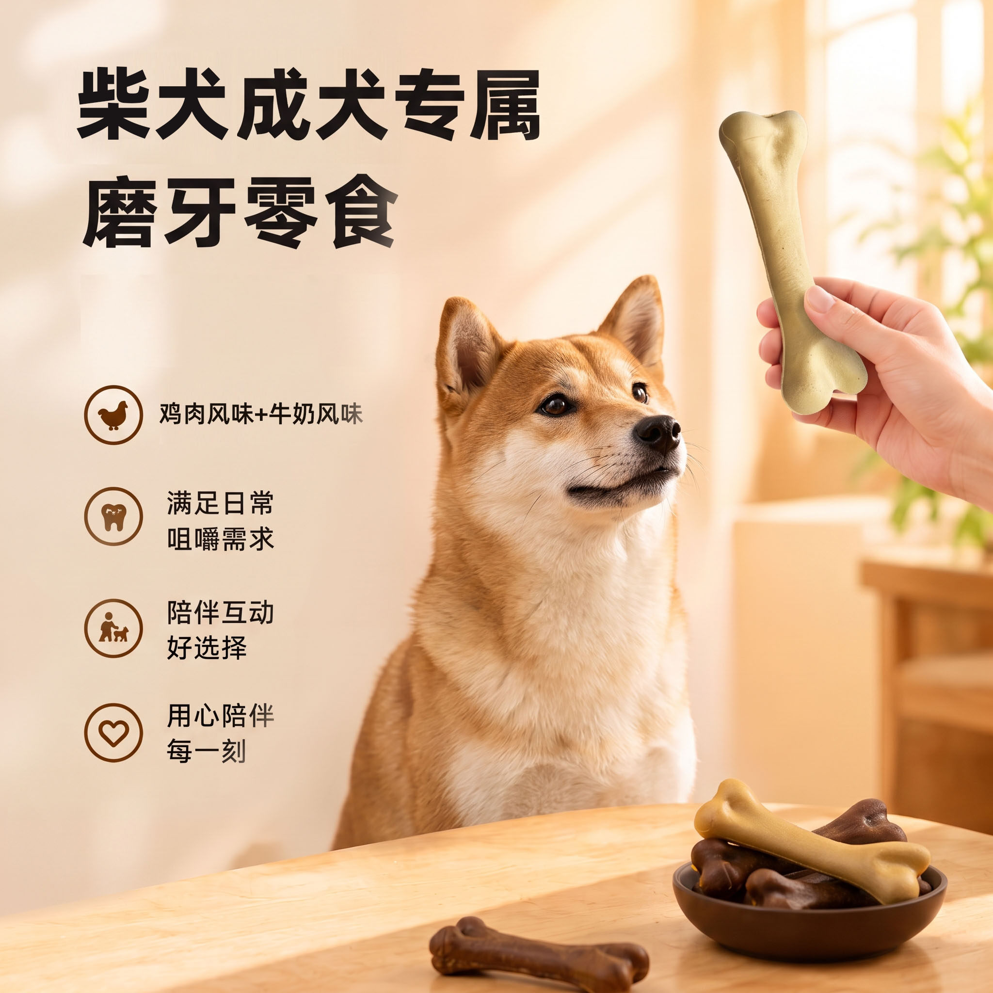 柴犬磨牙棒宠物狗幼犬成犬老年犬通用洁齿骨狗咬胶零食耐咬