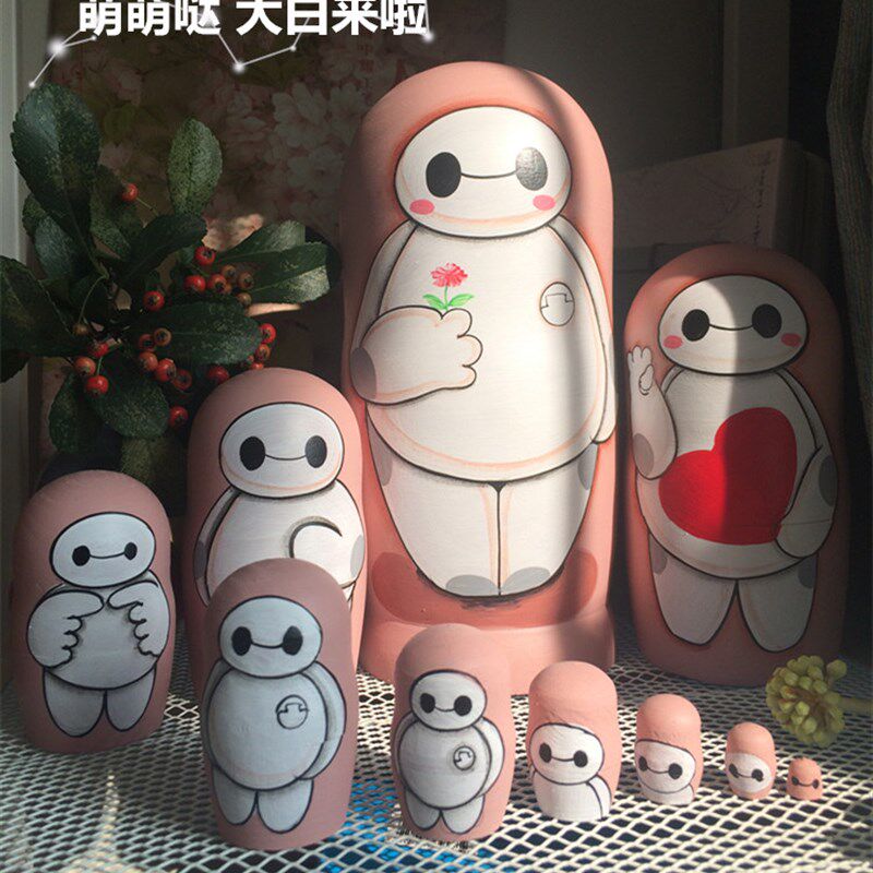 套娃10层暖白新品上市手绘礼物椴木免费写字包邮