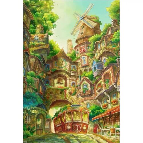 卡通童话小屋十字绣2024新款线绣客厅小幅卧室小件自己绣手工满绣