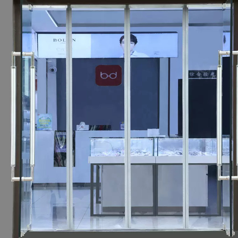 眼镜店大门透明pvc塑料自吸隔断软门帘店铺商用挡风防走冷全磁条