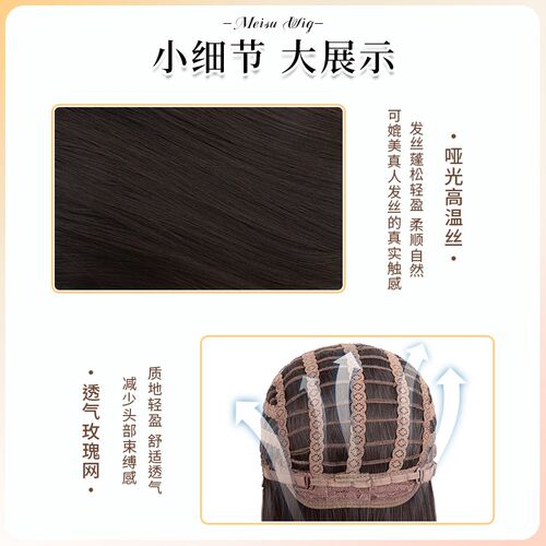 假发女全头套新款遮白发日常波浪卷假发长发自然无痕高端卷发头套