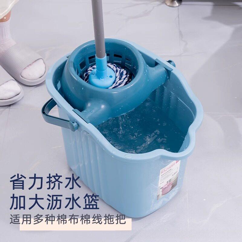 家用手动挤水桶手压地拖桶拖地拖把桶塑料旋转拧水单桶老式墩布桶