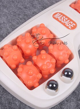 卡通滚轮足底按摩器 家用脚底滚轮按摩器 穴位养生猫爪造型紫色滚