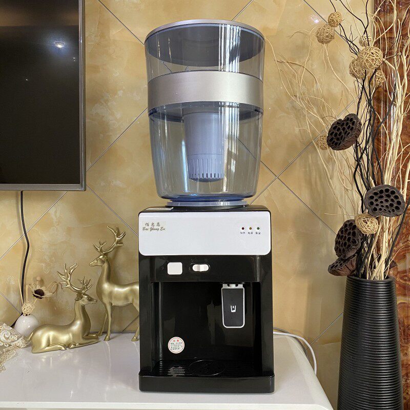台式无门饮水机制冷制热冰温热配过滤桶家用净水桶过滤自来水一套