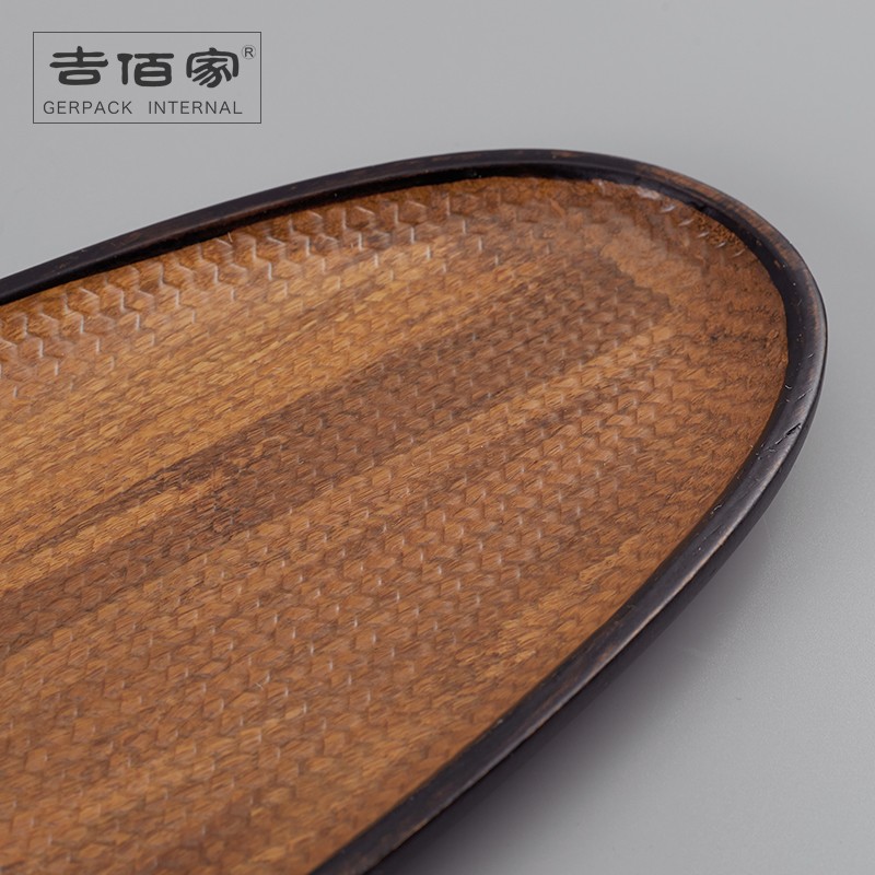 重竹干泡台功夫茶具茶盘实木家用托盘禅意壶承中式茶托茶承黑檀木