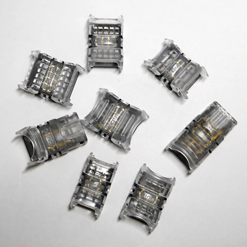 LED灯带线材免焊免破线连接扣2P 3P 4P裸板滴胶10mm 8mm河马扣
